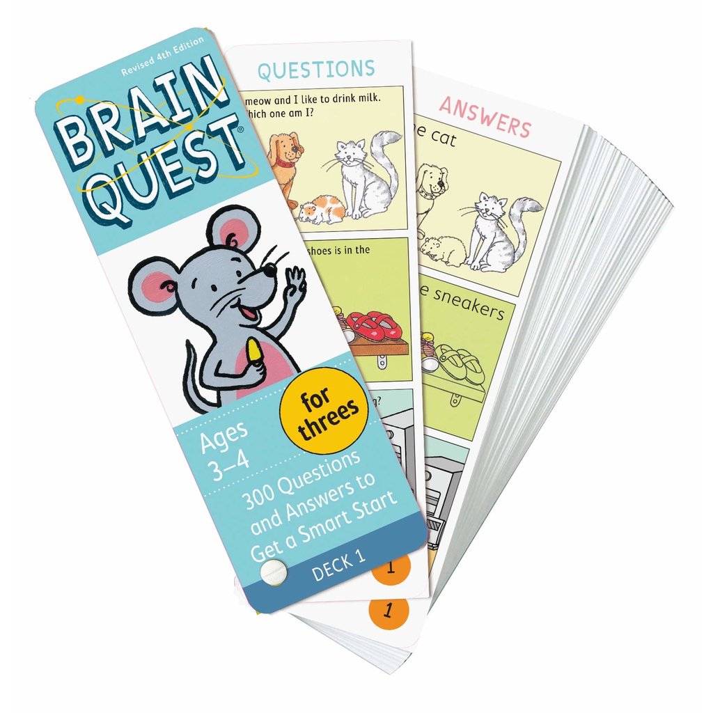 Brain Quest For Threes Ages 3-4