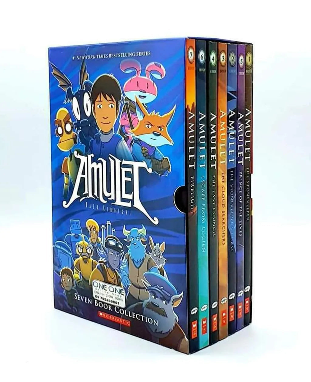 洋書 Amulet Seven Book Collection Amulet Box Set: Books #1-7 by Kazu Kibuishi (2016, Trade Paperback
