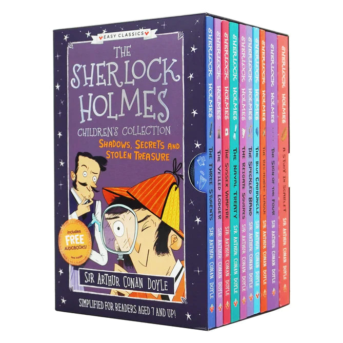 Sherlock Holmes Children's Collection: Shadows, Secrets and Stolen Treasure 10 Books By Sir Arthur Conan Doyle